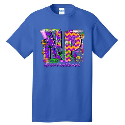 Np Nurse Practitioner Mardi Gras New Orleans Nursing Life Tall T-Shirt