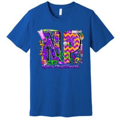 Np Nurse Practitioner Mardi Gras New Orleans Nursing Life Premium T-Shirt