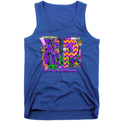 Np Nurse Practitioner Mardi Gras New Orleans Nursing Life Tank Top