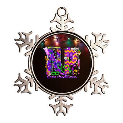 Np Nurse Practitioner Mardi Gras New Orleans Nursing Life Metallic Star Ornament