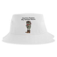 Not Now Partner My Tummy Hurts Cowboy Frog Vintage Sustainable Bucket Hat