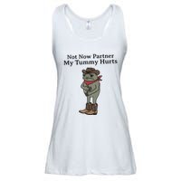 Not Now Partner My Tummy Hurts Cowboy Frog Vintage Ladies Essential Flowy Tank