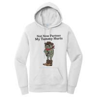 Not Now Partner My Tummy Hurts Cowboy Frog Vintage Women's Pullover Hoodie