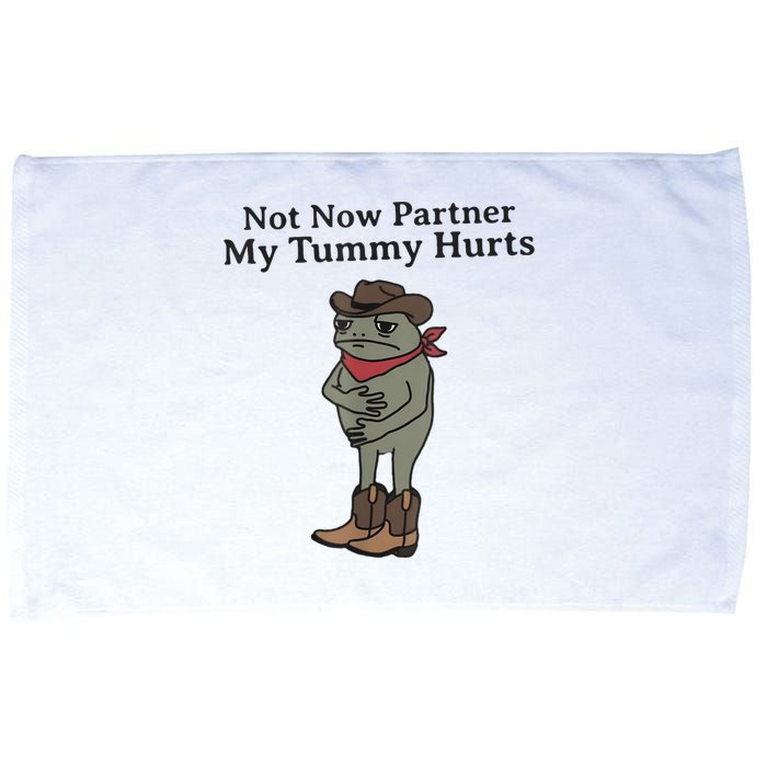 Not Now Partner My Tummy Hurts Cowboy Frog Vintage Microfiber Hand Towel