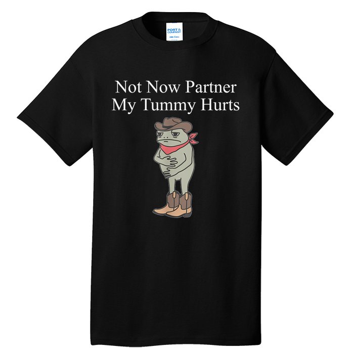 Not Now Partner My Tummy Hurts Design Tall T-Shirt