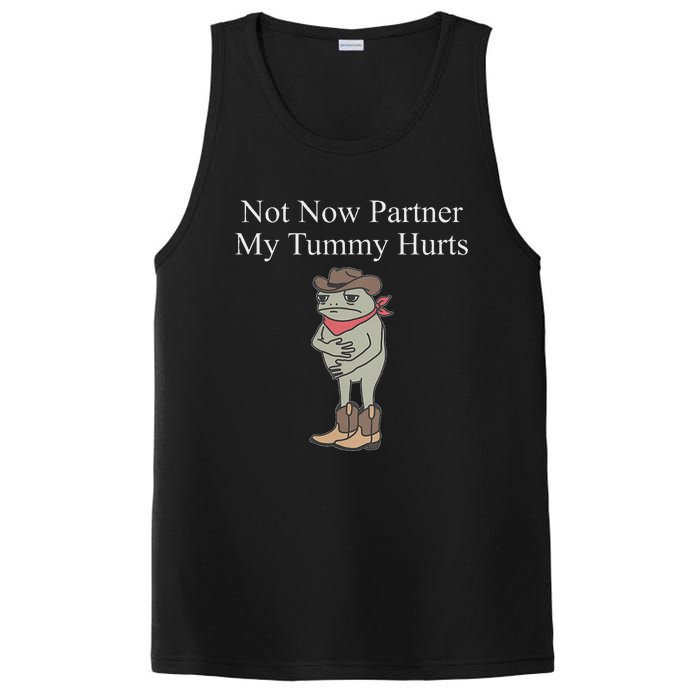 Not Now Partner My Tummy Hurts Design PosiCharge Competitor Tank