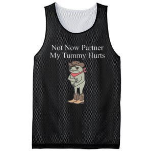 Not Now Partner My Tummy Hurts Design Gift Mesh Reversible Basketball Jersey Tank