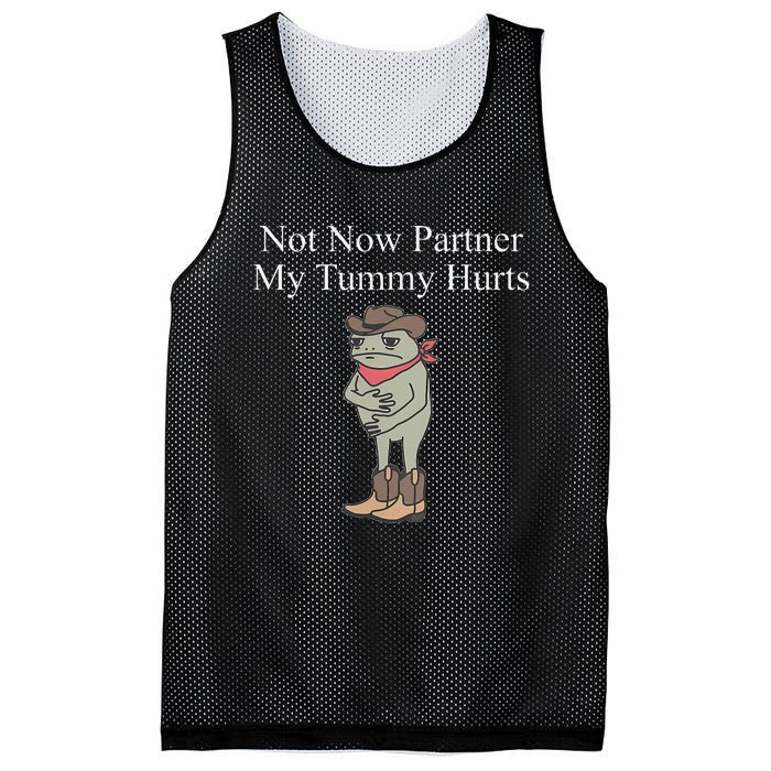 Not Now Partner My Tummy Hurts Design Gift Mesh Reversible Basketball Jersey Tank