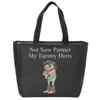 Not Now Partner My Tummy Hurts Design Gift Zip Tote Bag