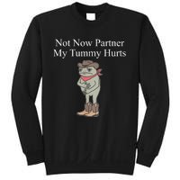 Not Now Partner My Tummy Hurts Sweatshirt