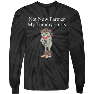 Not Now Partner My Tummy Hurts Tie-Dye Long Sleeve Shirt