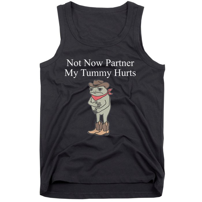 Not Now Partner My Tummy Hurts Tank Top