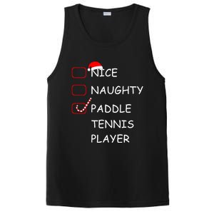 Nice Naughtly Paddle Tennis Player Xmas Tennis Coach Sports Gift PosiCharge Competitor Tank