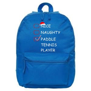 Nice Naughtly Paddle Tennis Player Xmas Tennis Coach Sports Gift 16 in Basic Backpack