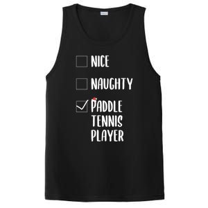 Nice Naughtly Paddle Tennis Player Xmas Tennis Coach Sports Gift PosiCharge Competitor Tank