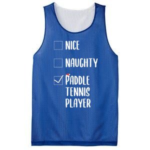 Nice Naughtly Paddle Tennis Player Xmas Tennis Coach Sports Gift Mesh Reversible Basketball Jersey Tank