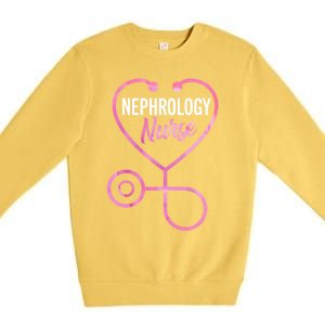 Nephrology Nurse Practitioner Ney Dialysis Nurse Great Gift Premium Crewneck Sweatshirt