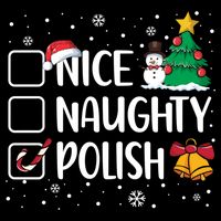 Naughty Nice Polish Gift Santa Hat Poland Christmas Gift Impact Tech Backpack