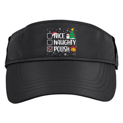 Naughty Nice Polish Gift Santa Hat Poland Christmas Gift Adult Drive Performance Visor