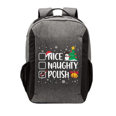 Naughty Nice Polish Gift Santa Hat Poland Christmas Gift Vector Backpack