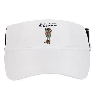 Not Now Partner My Tummy Hurts Cowboy Frog Vintage Adult Drive Performance Visor