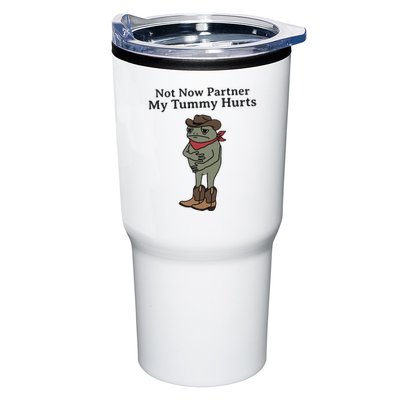 Not Now Partner My Tummy Hurts Cowboy Frog Vintage Tumbler
