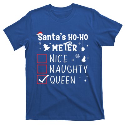 Nice Naughty Queen Christmas List Queen Funny Xmas Gift T-Shirt