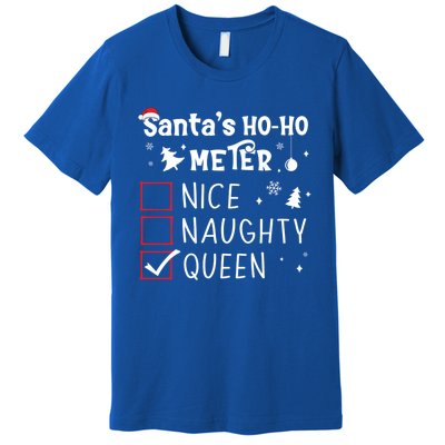 Nice Naughty Queen Christmas List Queen Funny Xmas Gift Premium T-Shirt