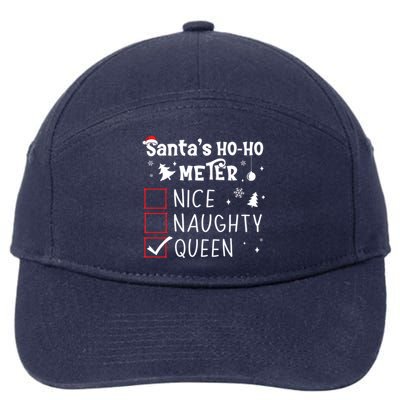 Nice Naughty Queen Christmas List Queen Funny Xmas Gift 7-Panel Snapback Hat