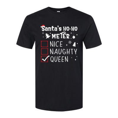 Nice Naughty Queen Christmas List Queen Funny Xmas Gift Softstyle CVC T-Shirt