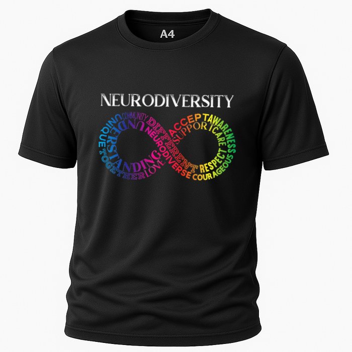 Neurodiversity Neurodivergent Rainbow Infinity ADHD ASD Cooling Performance Crew T-Shirt