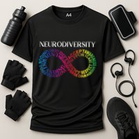 Neurodiversity Neurodivergent Rainbow Infinity ADHD ASD Cooling Performance Crew T-Shirt