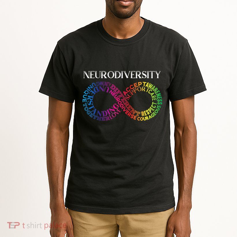 Neurodiversity Neurodivergent Rainbow Infinity ADHD ASD Tall T-Shirt