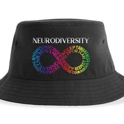 Neurodiversity Neurodivergent Rainbow Infinity ADHD ASD Sustainable Bucket Hat