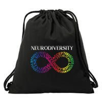 Neurodiversity Neurodivergent Rainbow Infinity ADHD ASD Drawstring Bag
