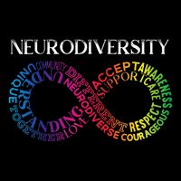 Neurodiversity Neurodivergent Rainbow Infinity ADHD ASD Drawstring Bag