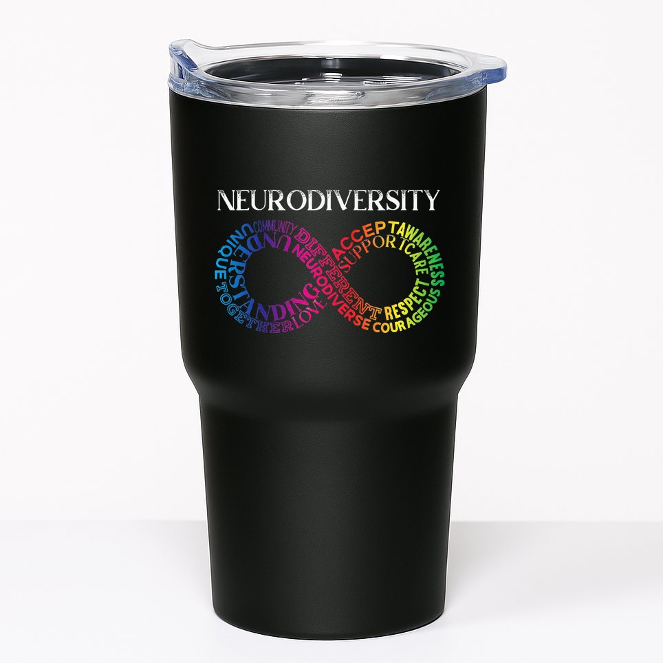 Neurodiversity Neurodivergent Rainbow Infinity ADHD ASD Tumbler
