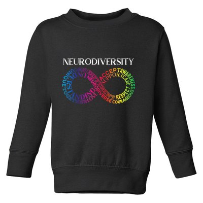 Neurodiversity Neurodivergent Rainbow Infinity ADHD ASD Toddler Sweatshirt
