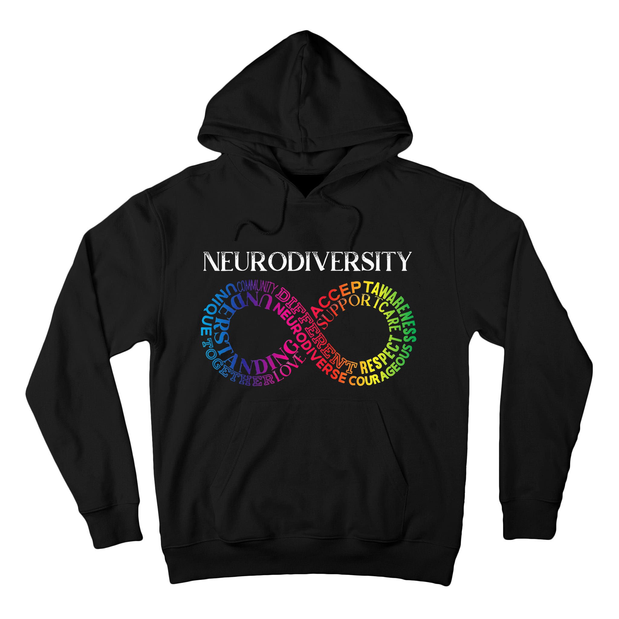 Neurodiversity Neurodivergent Rainbow Infinity ADHD ASD Tall Hoodie