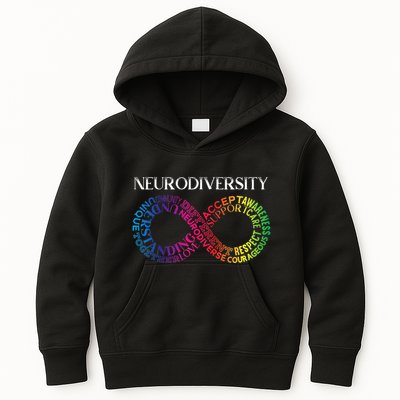 Neurodiversity Neurodivergent Rainbow Infinity ADHD ASD Kids Hoodie