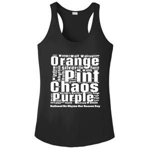 National No Rhyme Nor Reason Day Celebration September 1st Cute Gift Ladies PosiCharge Competitor Racerback Tank