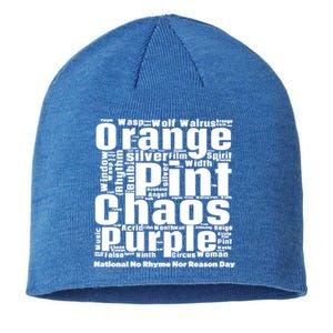 National No Rhyme Nor Reason Day Celebration September 1st Cute Gift Sustainable Beanie