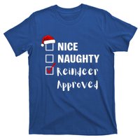 Nice Naughty Reindeer Approved Funny Santa Claus Christmas Cute Gift T-Shirt