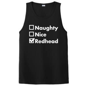 Nice Naughty Redhead Xmas Idea Funny Christmas Ginger Funny Gift Meaningful Gift PosiCharge Competitor Tank