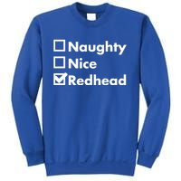 Nice Naughty Redhead Xmas Idea Funny Christmas Ginger Funny Gift Meaningful Gift Sweatshirt