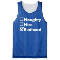 Nice Naughty Redhead Xmas Idea Funny Christmas Ginger Funny Gift Meaningful Gift Mesh Reversible Basketball Jersey Tank