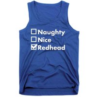 Nice Naughty Redhead Xmas Idea Funny Christmas Ginger Funny Gift Meaningful Gift Tank Top