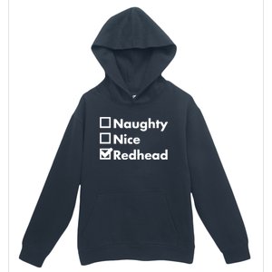 Nice Naughty Redhead Xmas Idea Funny Christmas Ginger Funny Gift Meaningful Gift Urban Pullover Hoodie