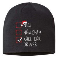 Nice Naughty Race Car Driver List Christmas Santa Claus Sustainable Beanie