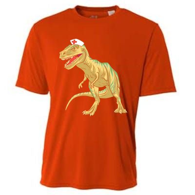 Nurse Nursesaurus Rex Dinosaur Funny Nursing Gift Cooling Performance Crew T-Shirt